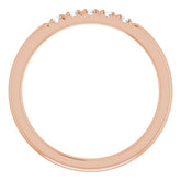 14K Rose 1/6 CTW Natural Diamond French-Set Anniversary Band